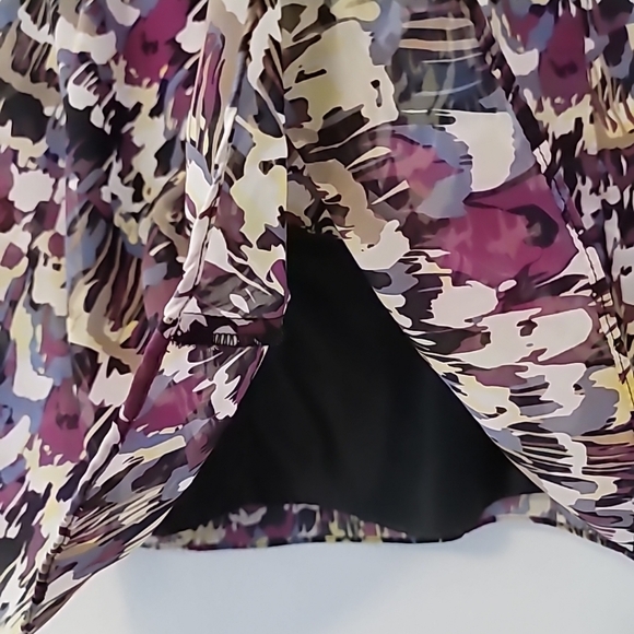 DALIA COLLECTION Lined Color Splash Skirt Size 8 32" W x 18" L - Picture 3 of 5